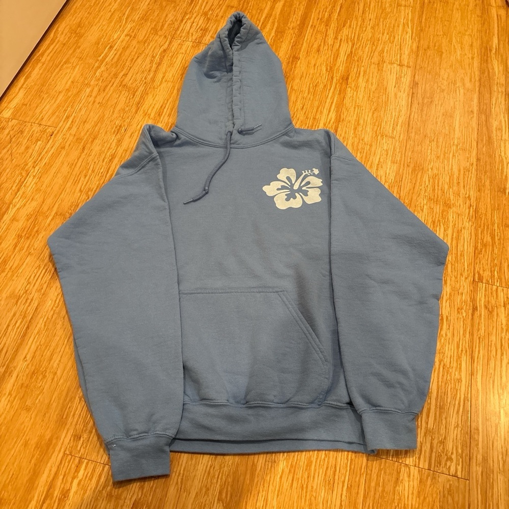 Blue Hoodie with Hawaii Design